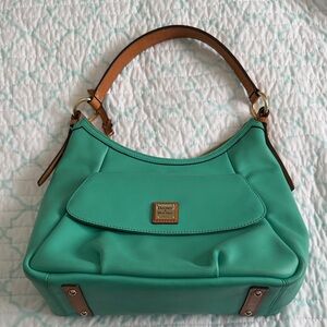 Dooney & Bourke Teal and Brown Shoulder Bag